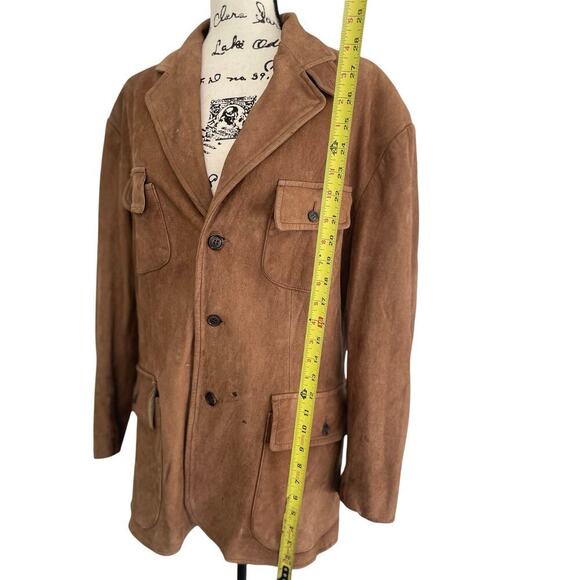 VTG 70’s RALPH LAUREN COUNTRY SUEDE JACKET CHESTNUT ILGWU LOGO MADE IN USA SZ M - Picture 6 of 16